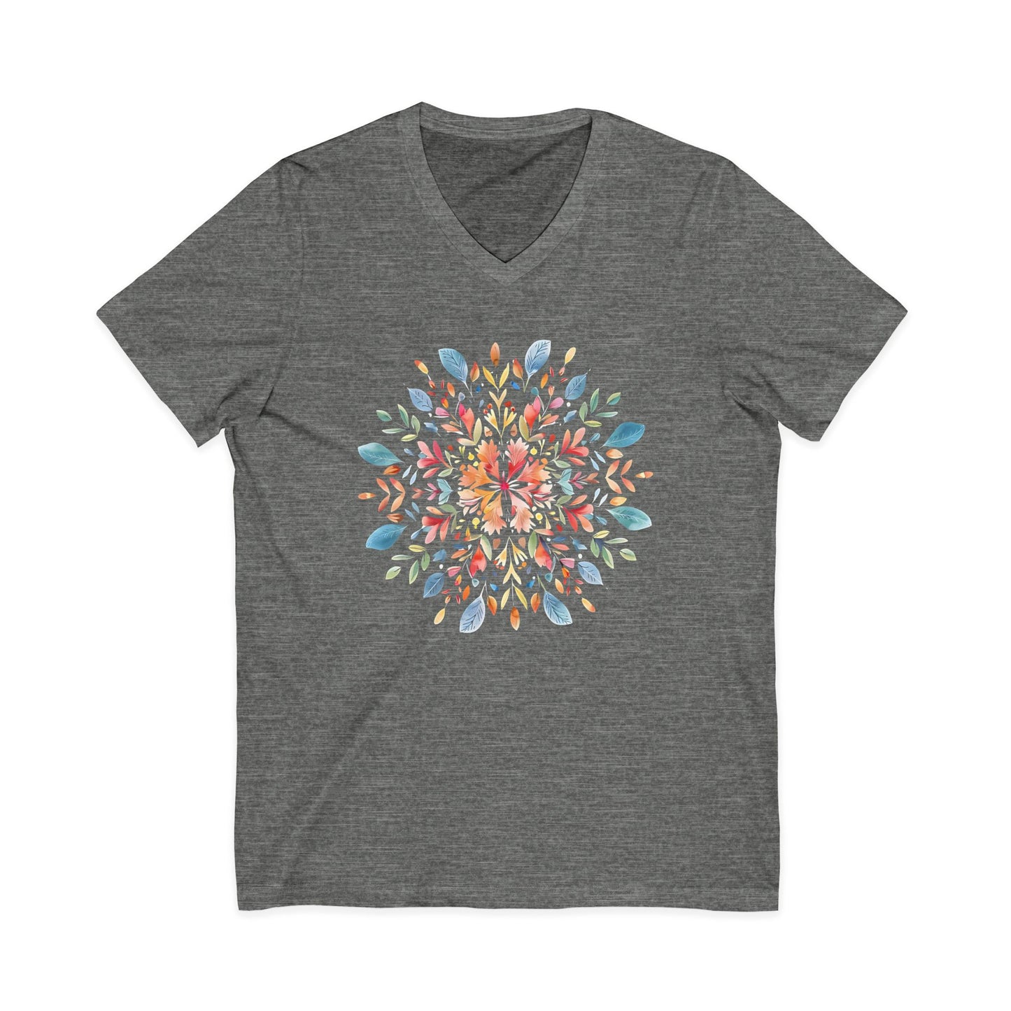 Plant Mandala - Short Sleeve V Neck