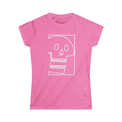 Skull Sketch - Women's Cut Fitted Tee