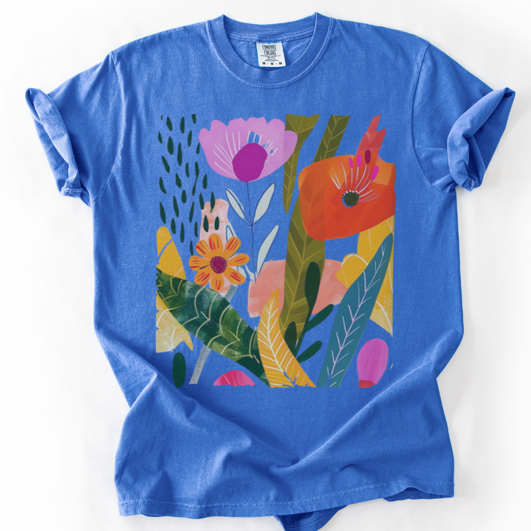 Modern Art Plant Print  - Comfort Colors Relaxed Fit Premium T Shirt