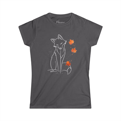 Fox in Fall - Women's Cut Fitted Tee