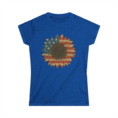 Stars & Stripes Sunflower - Women's Softstyle Tee