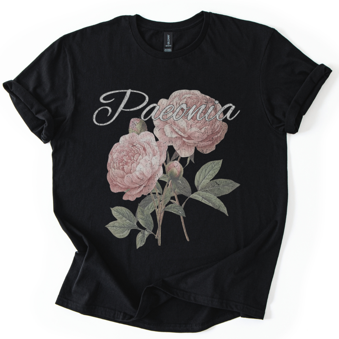 Paeonia, Vintage Tee  - Gildan Lightweight Premium T Shirt