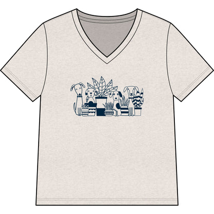Dogs And Plants - Super Soft V Neck