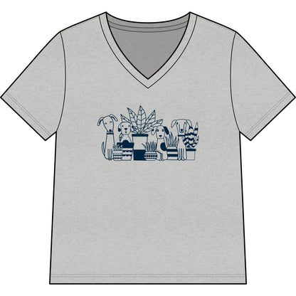 Dogs And Plants - Super Soft V Neck
