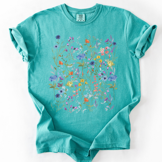 Floral Medley -  Comfort Colors Relaxed Fit Premium T Shirt