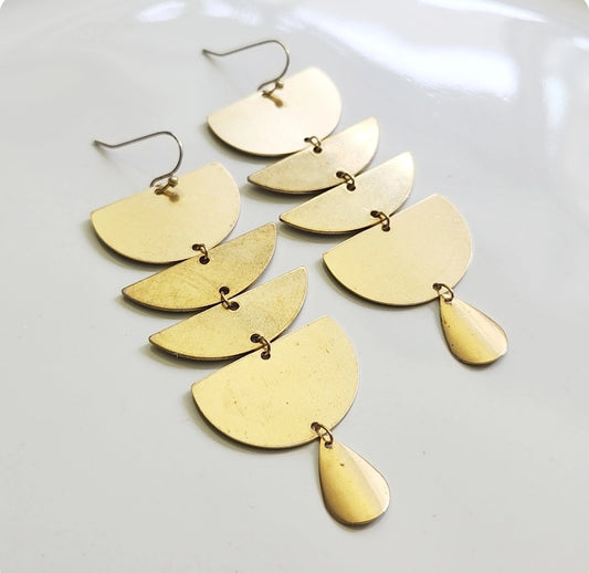 Turtle Shell Statement Earrings Gifted To Joanna Gaines
