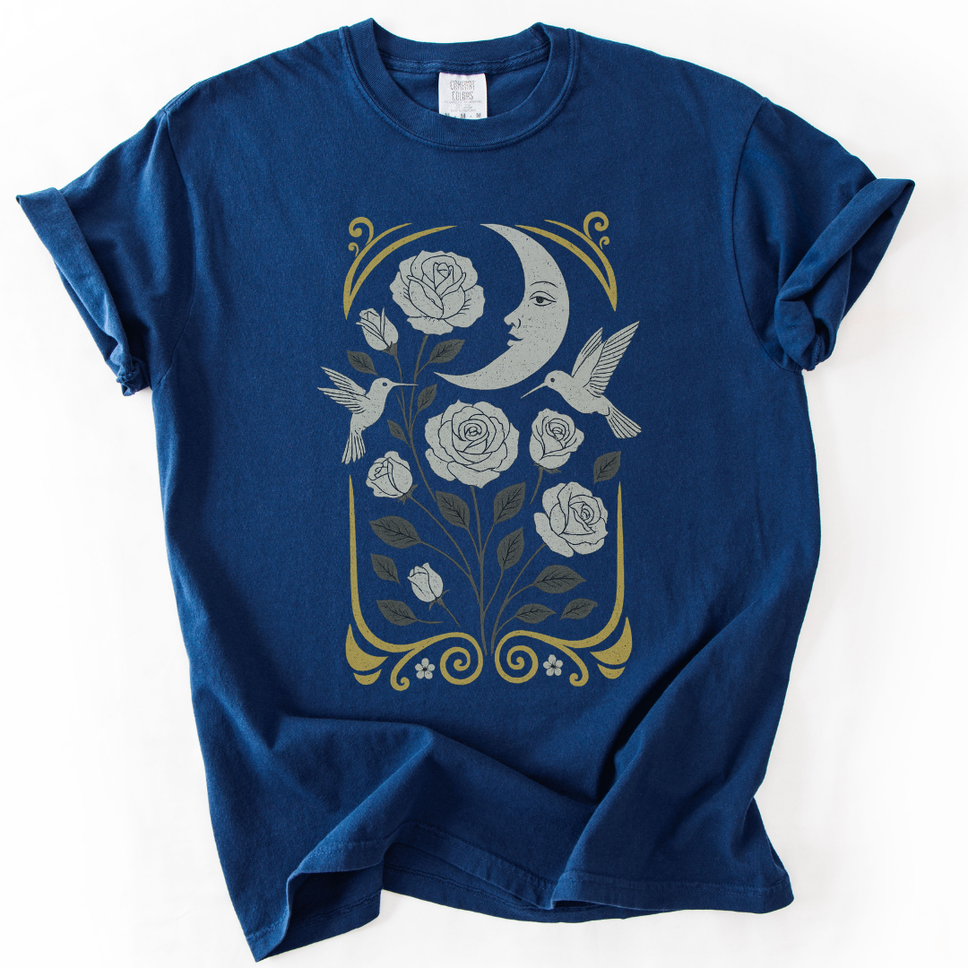 Midnight Floral -  Comfort Colors Relaxed Fit Premium T Shirt