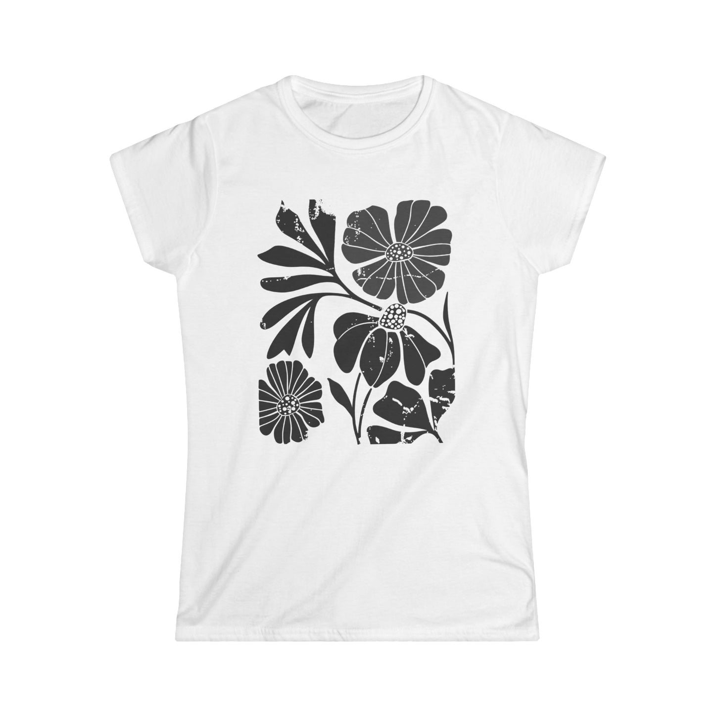 Artistic Boho Floral - Women's Softstyle Tee