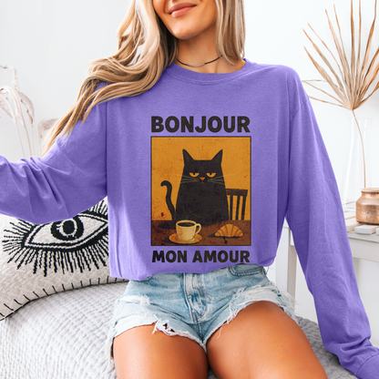 Bonjour Mon Amour - Comfort Colors Premium Long Sleeve T Shirt
