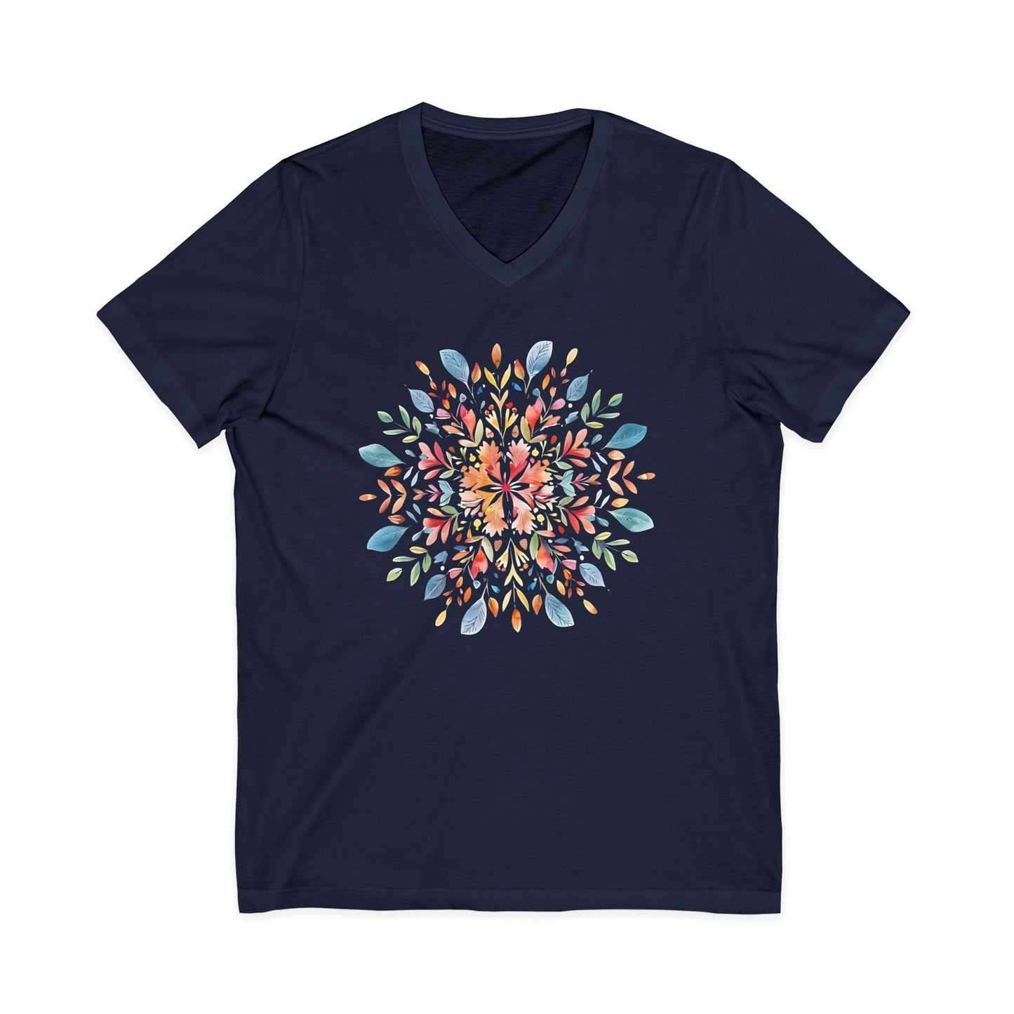 Plant Mandala - Short Sleeve V Neck
