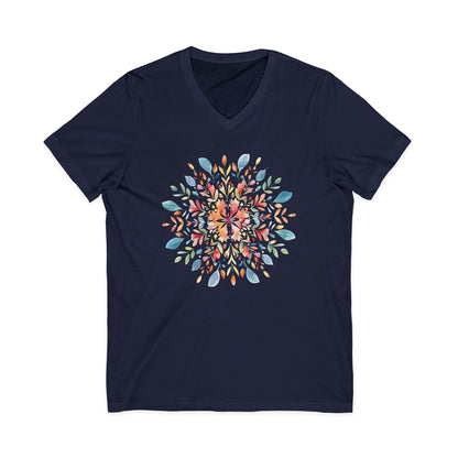 Plant Mandala - Short Sleeve V Neck