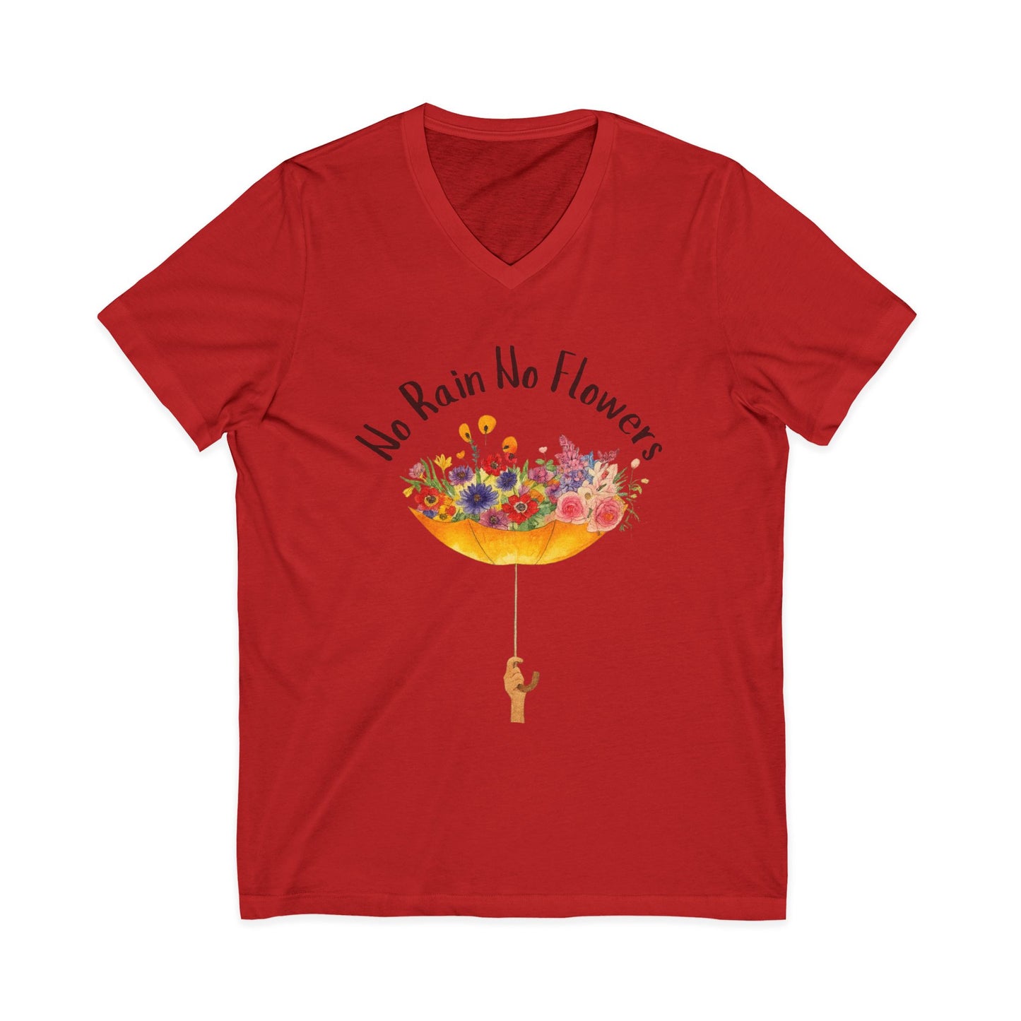No Rain No Flowers - Short Sleeve V Neck