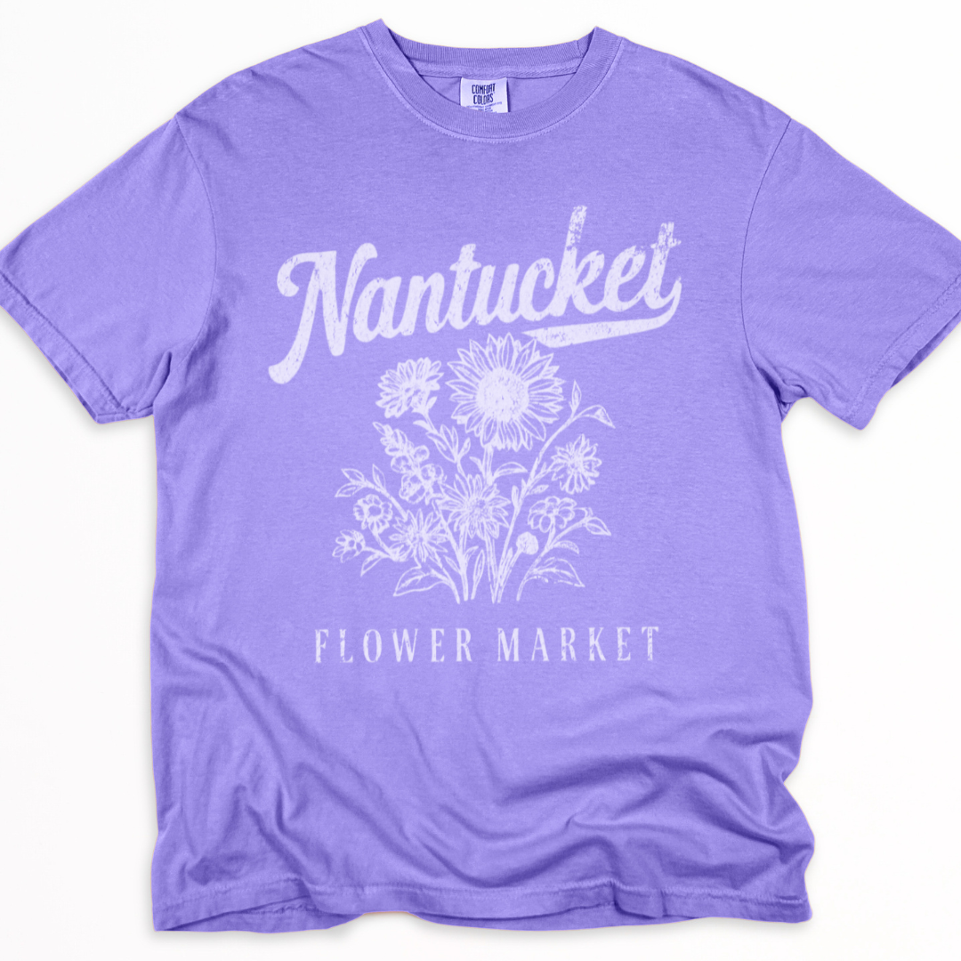 Nantucket Flower Market - Comfort Colors Relaxed Fit Premium T Shirt