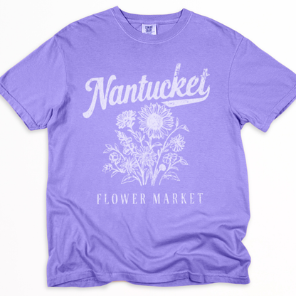 Nantucket Flower Market - Comfort Colors Relaxed Fit Premium T Shirt