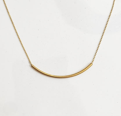 Threaded Brass Beaded Layering Focal Necklaces On Ball Chain
