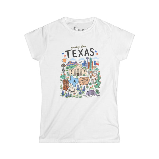 Greetings from Texas - Women's Cut Fitted Tee