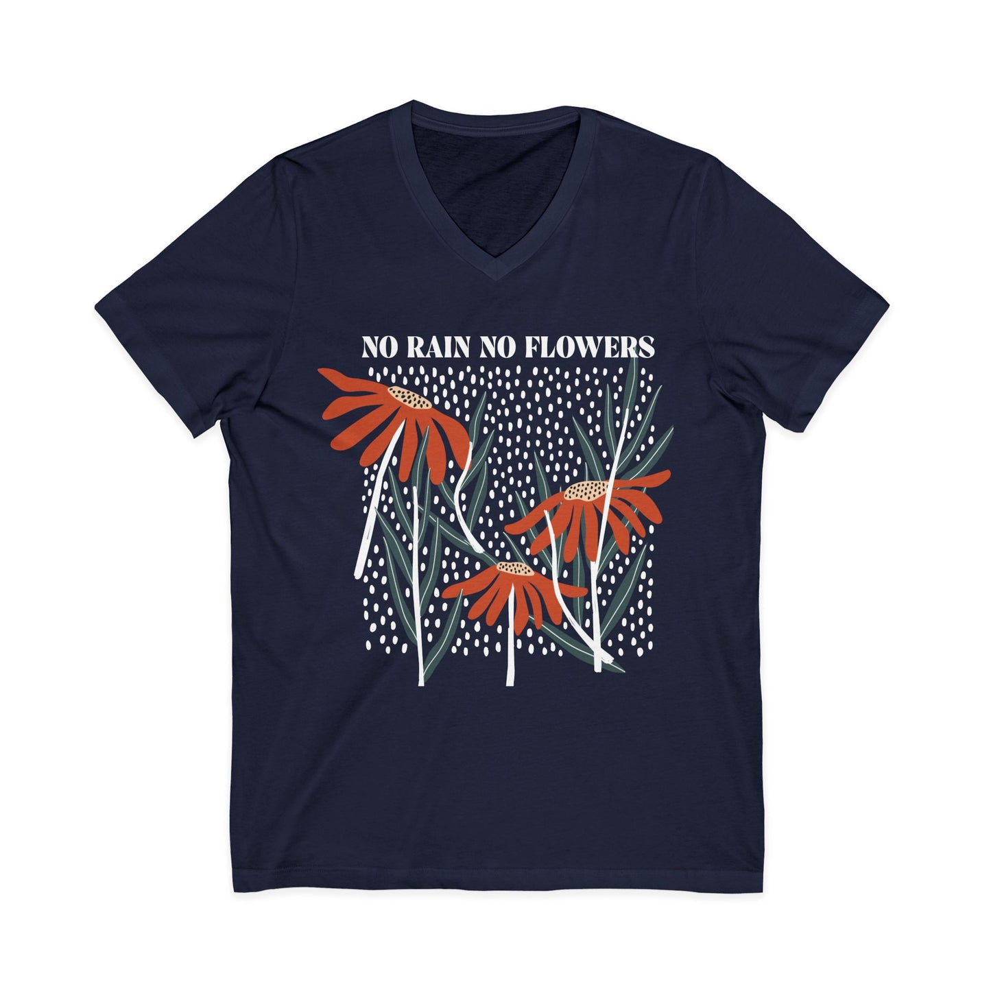 No Rain No Flowers - Short Sleeve V Neck