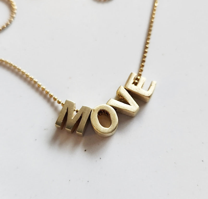 Self Motivational Affirmation Beaded Brass Charm Necklaces
