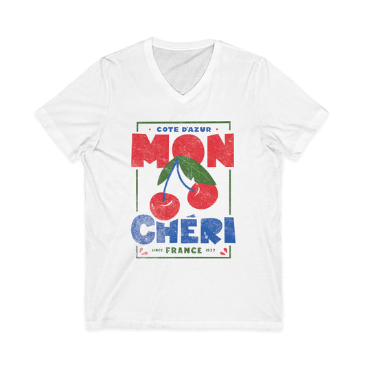 Mon Cheri - Short Sleeve V Neck