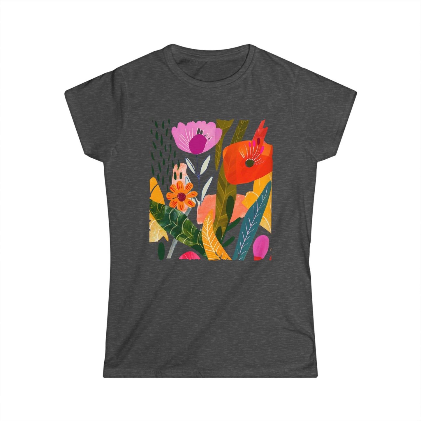 Modern Art Plant Print - Women's Softstyle Tee