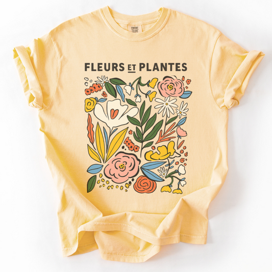 Fleurs Et Plantes -  Comfort Colors Relaxed Fit Premium T Shirt