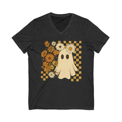 Floral Ghost - Short Sleeve V Neck