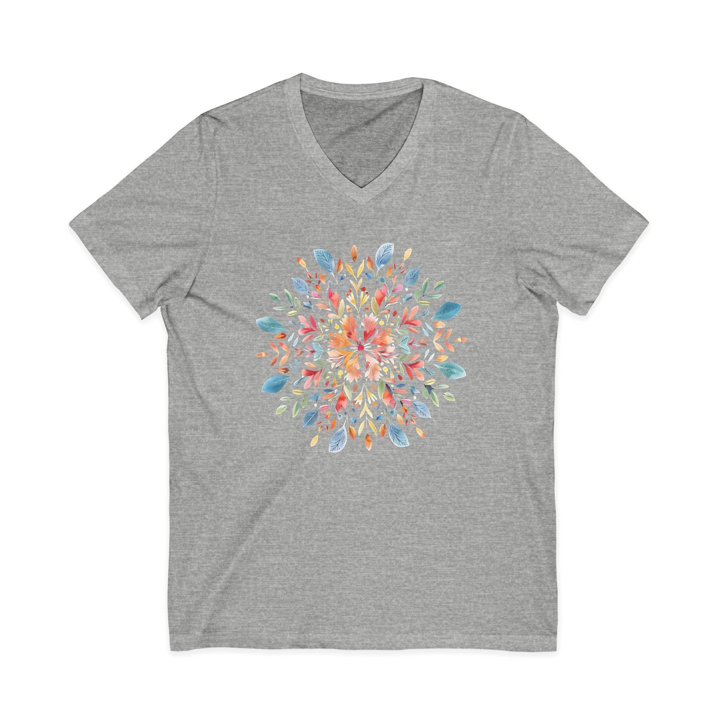 Plant Mandala - Short Sleeve V Neck