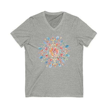 Plant Mandala - Short Sleeve V Neck