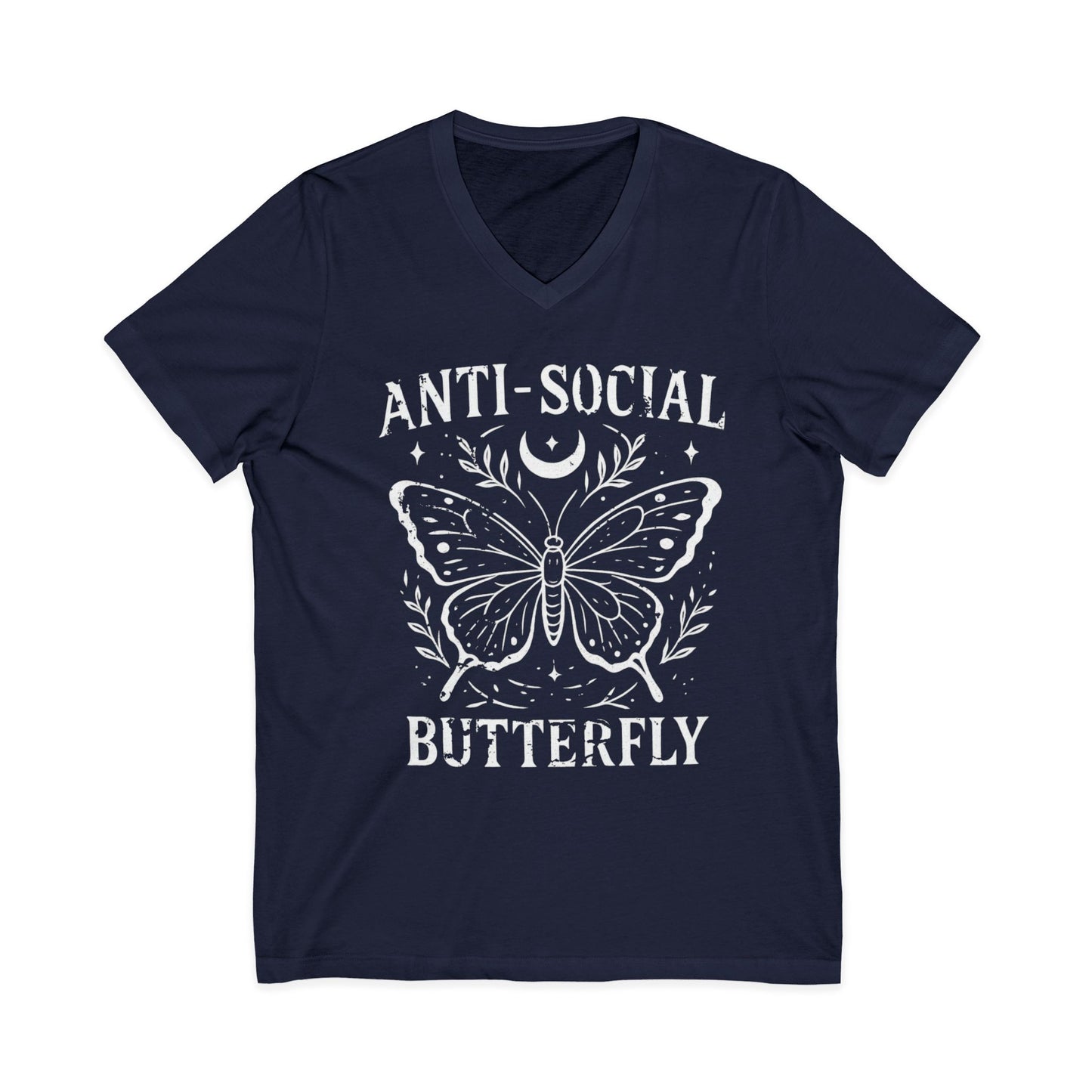 Anti-Social Butterfly - Short Sleeve V Neck