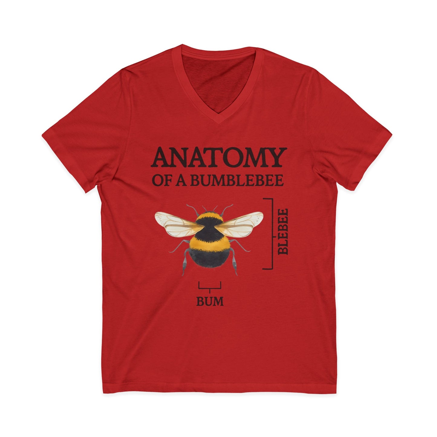 Anatomy Of Bumblebee - Short Sleeve V Neck