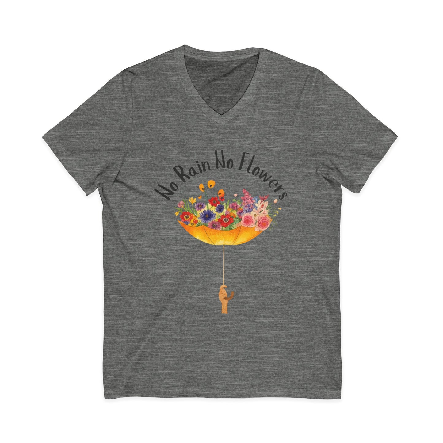 No Rain No Flowers - Short Sleeve V Neck