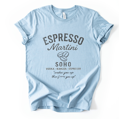 Espresso Martini, Vintage Faded Print - Bella Canvas Super Soft T Shirt