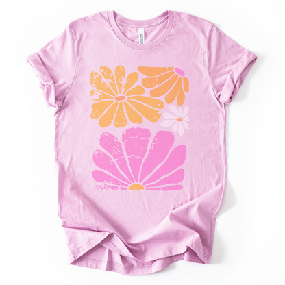 Sunbloom Boho Vintage Floral - Bella Canvas Super Soft Fitted T Shirt