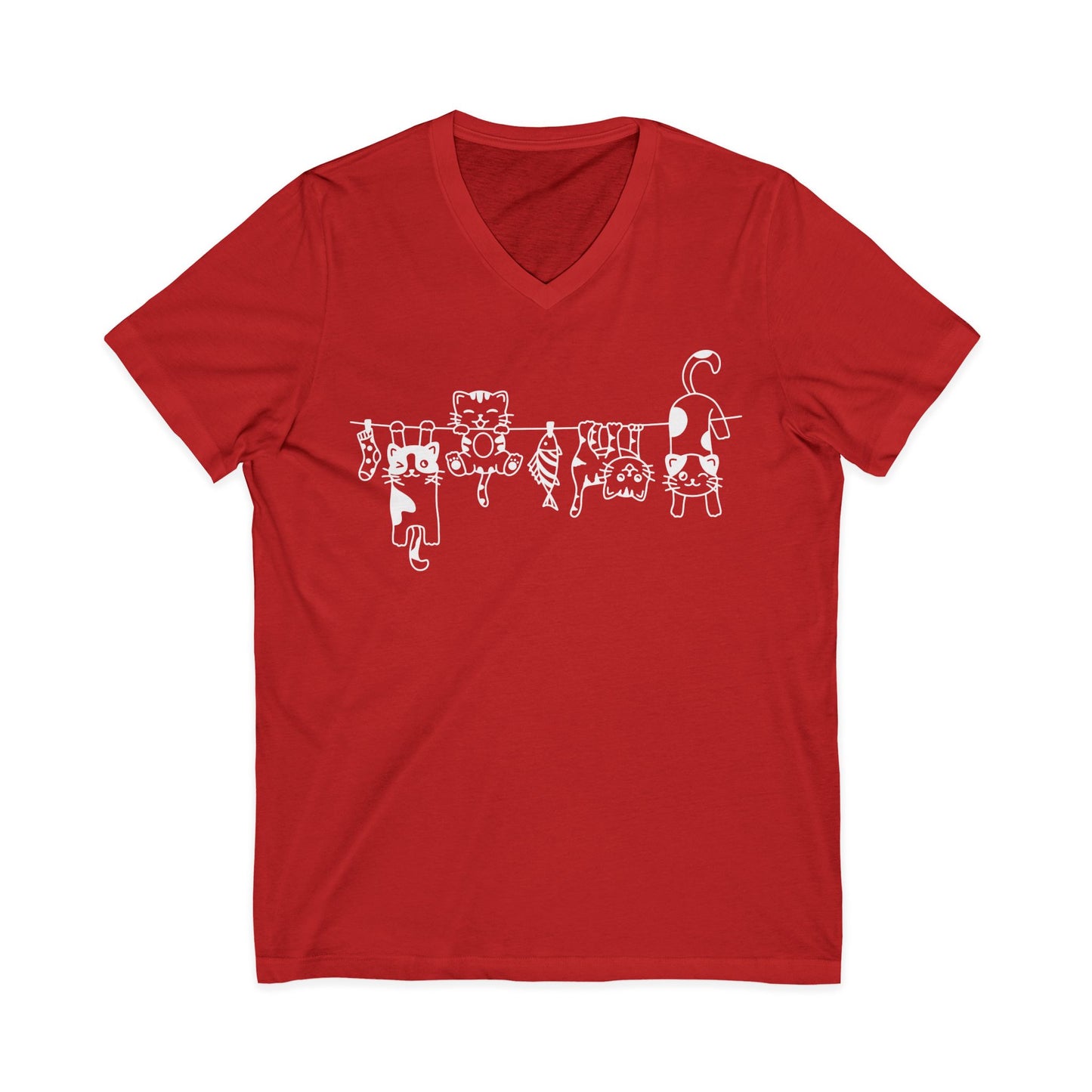 Cats - Short Sleeve V Neck