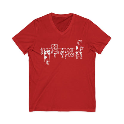 Cats - Short Sleeve V Neck