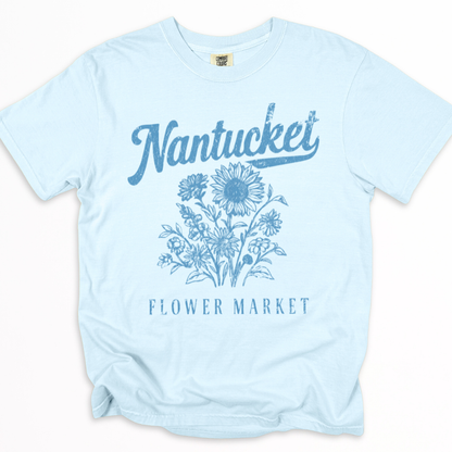 Nantucket Flower Market - Comfort Colors Relaxed Fit Premium T Shirt