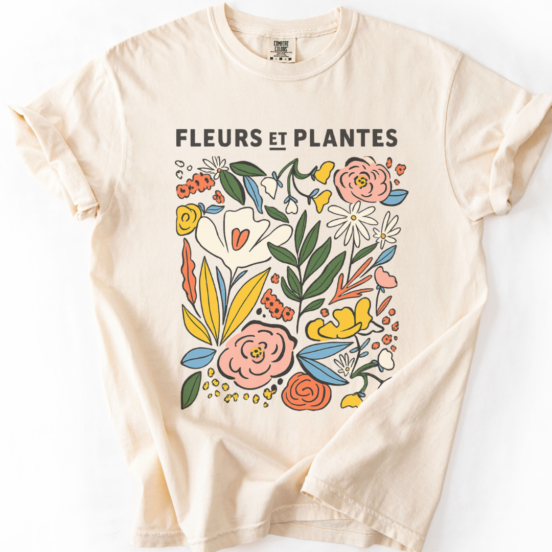 Fleurs Et Plantes -  Comfort Colors Relaxed Fit Premium T Shirt