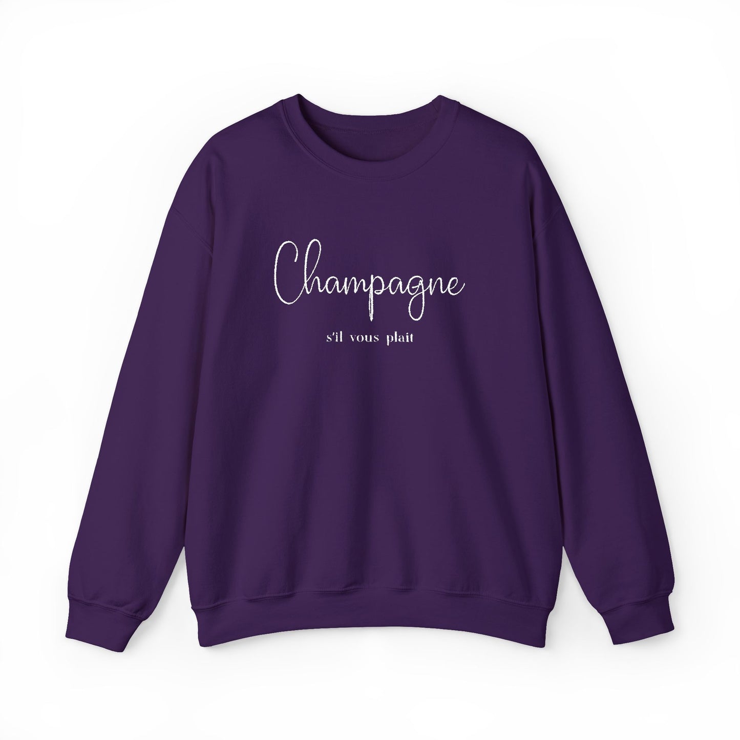 Champagne, s'il vous plait.  - Embroidery,  Crewneck