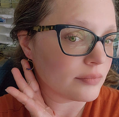 Gemstone Wrapped Dangle Earrings, Gifted To Joanna Gaines