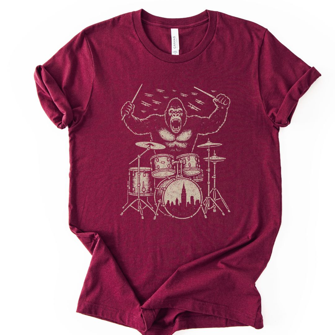 King Kong's Drum Solo - Bella Canvas Super Soft Fitted T Shirt
