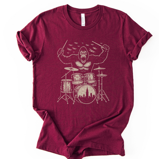 King Kong's Drum Solo - Bella Canvas Super Soft Fitted T Shirt
