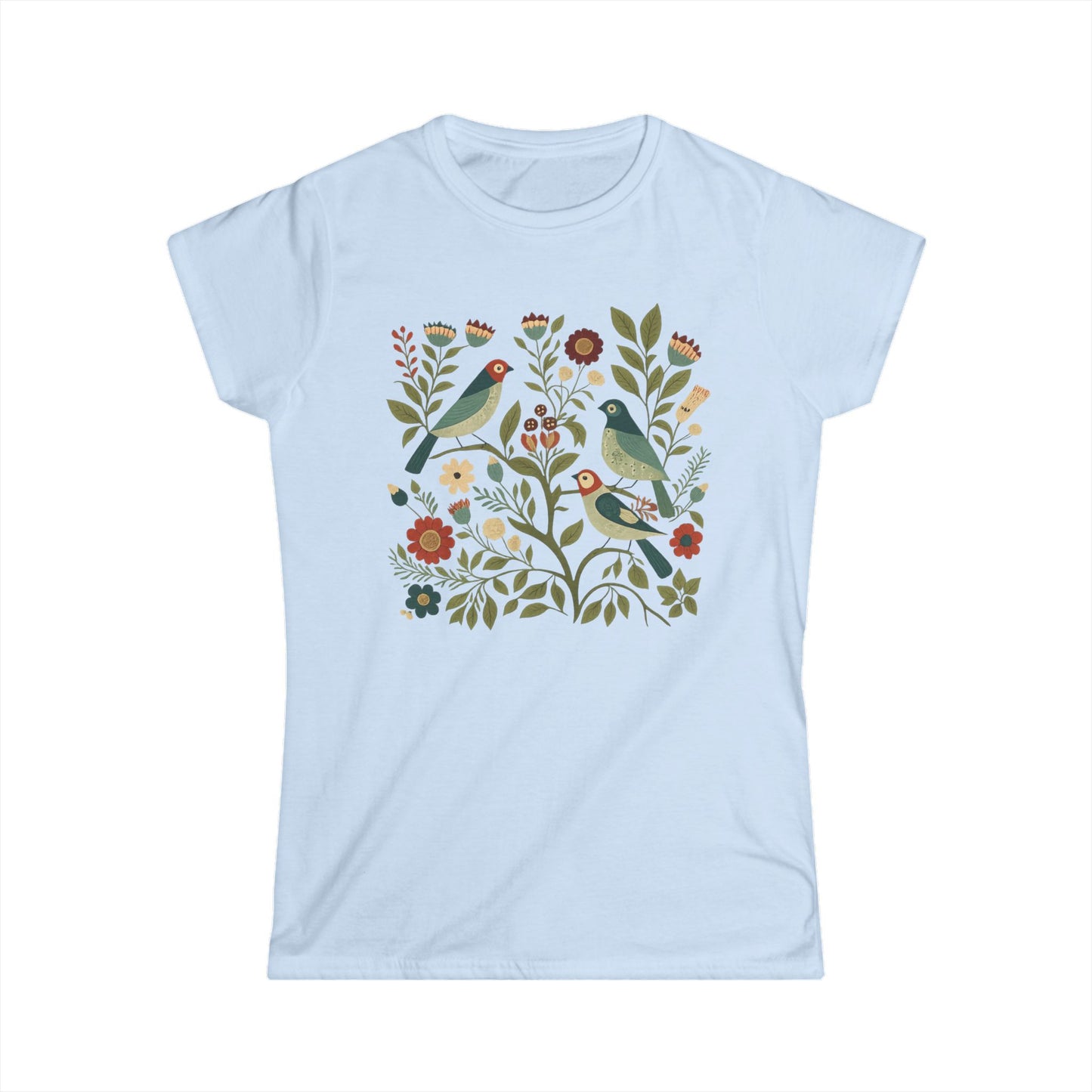 Folk Aviary - Women's Softstyle Tee