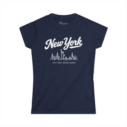 New York Skyline Doodle  - Women's Cut Fitted Tee