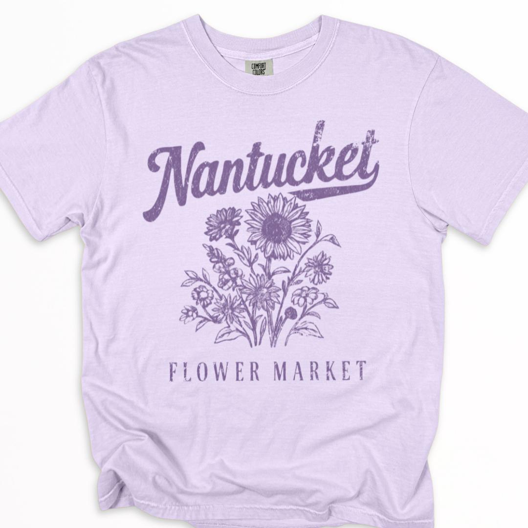 Nantucket Flower Market - Comfort Colors Relaxed Fit Premium T Shirt