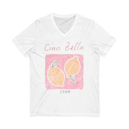 Ciao Bella Vintage Wash - Short Sleeve V Neck