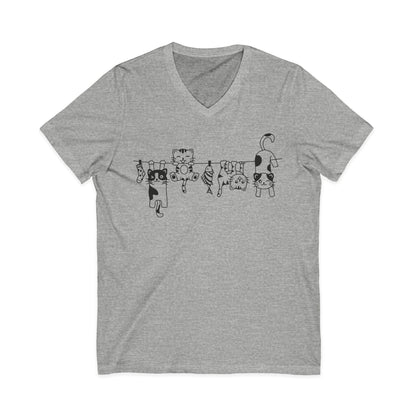 Cats - Short Sleeve V Neck