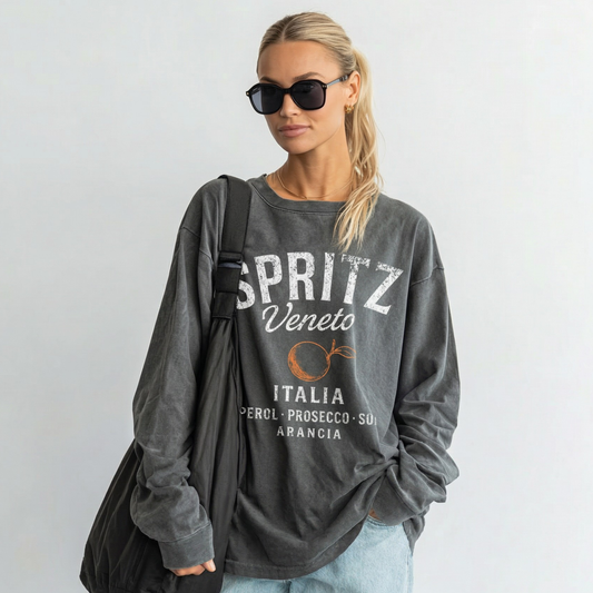 Spritz Vintage Print - Comfort Colors Premium Long Sleeve T Shirt