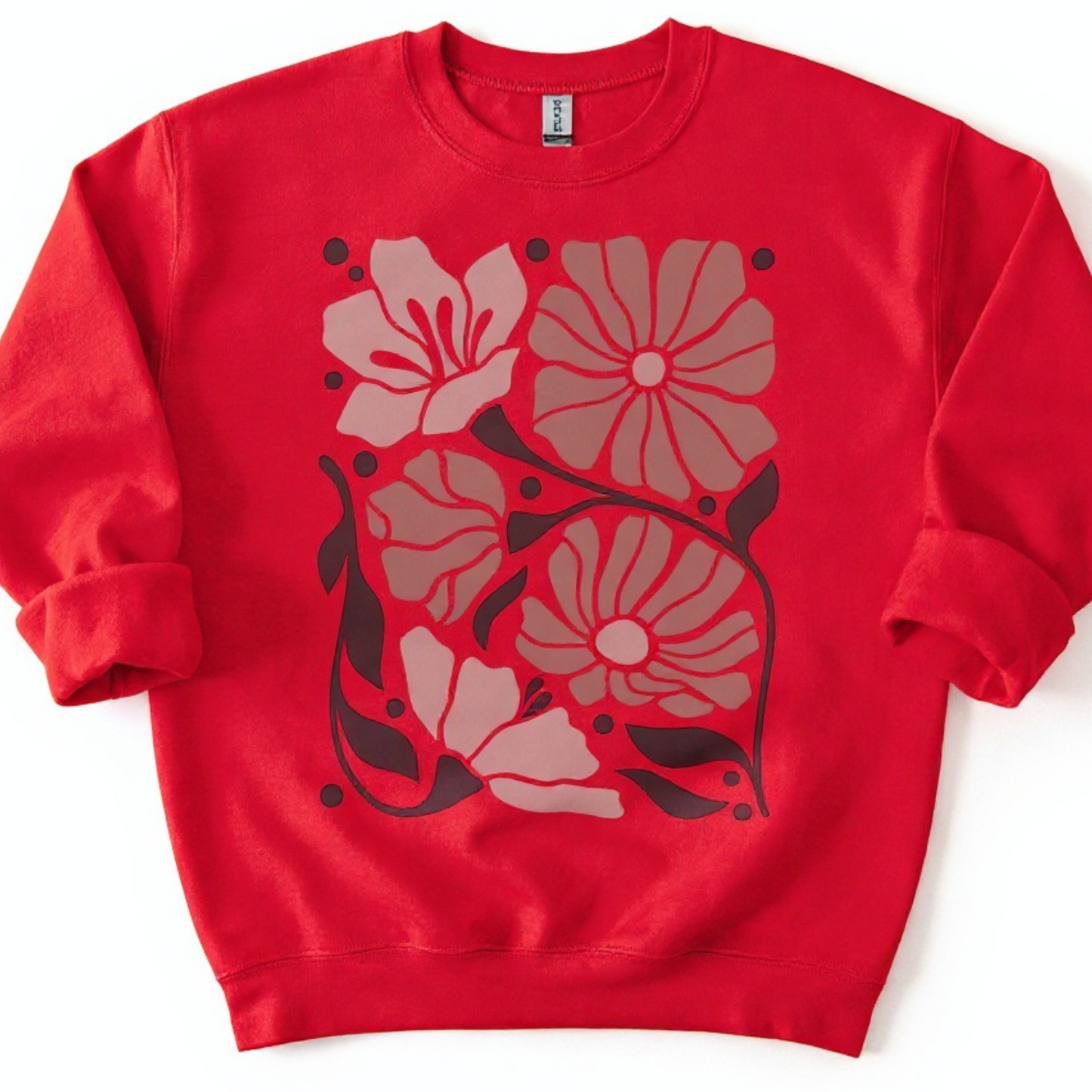 Abstract Boho Floral -  Gildan Crewneck Sweatshirt