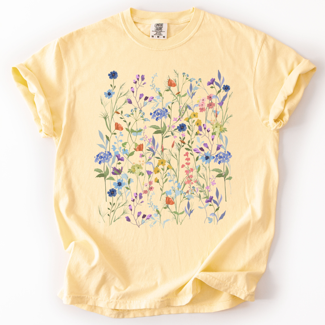 Floral Medley -  Comfort Colors Relaxed Fit Premium T Shirt