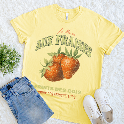 Aux Fraises - Bella Canvas Super Soft Fitted T Shirt